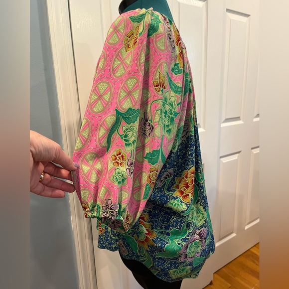 Multicolor Biance Coletti peasant blouse - Picture 2 of 5